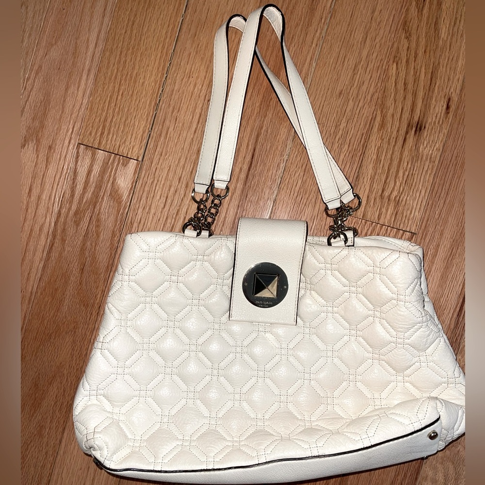 Kate Spade- white shoulder faux leather handbag